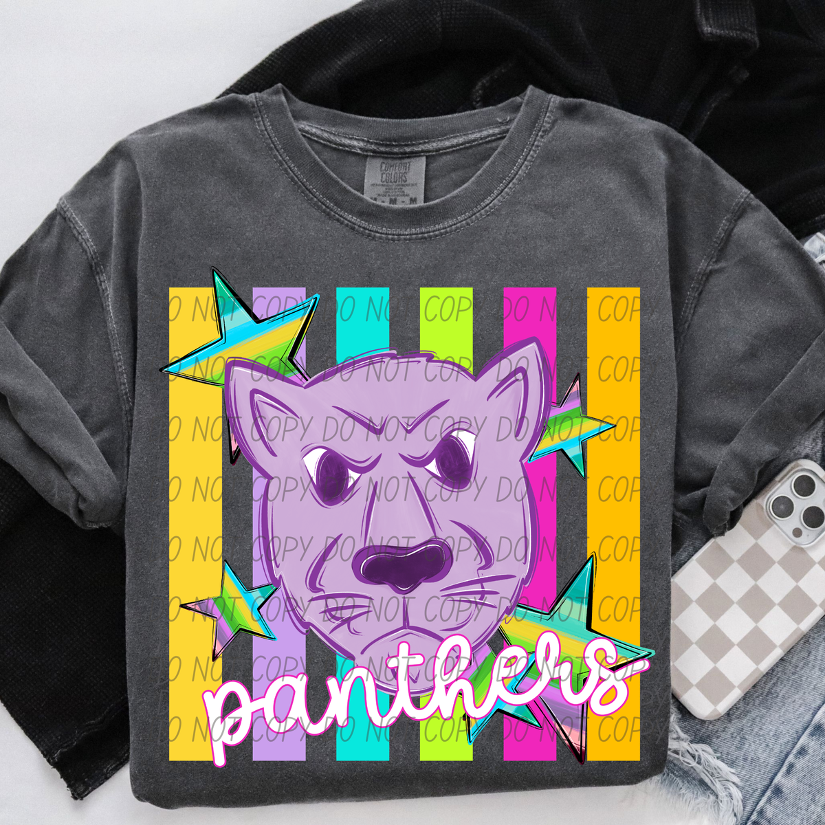 Panthers purple neon (City) DTF Transfer