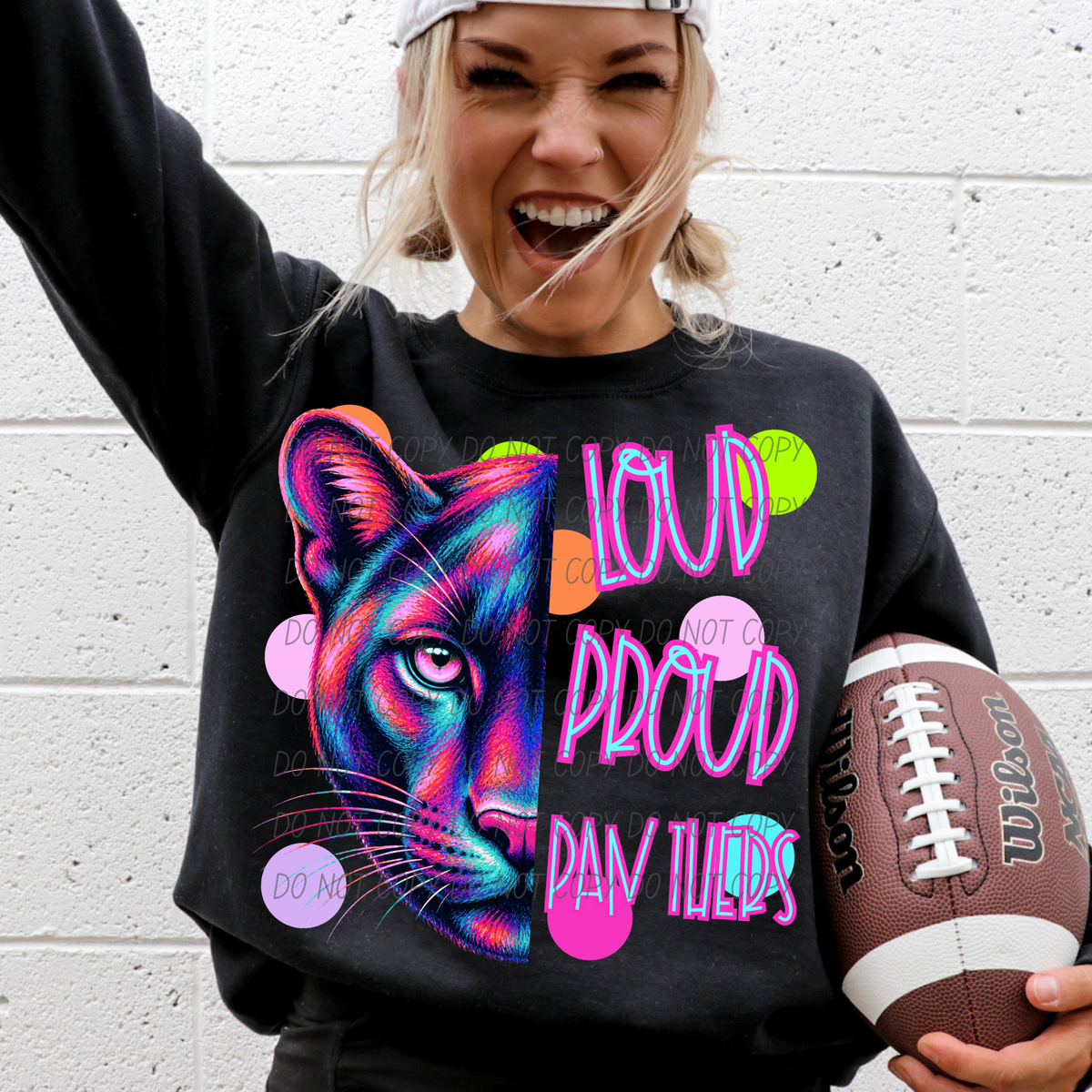panthers loud proud polkadots (city) DTF transfer