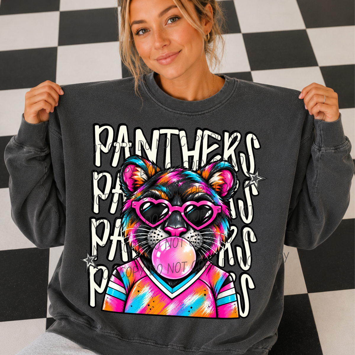 panthers pretty little rebels mascot (city) DTF Transfer