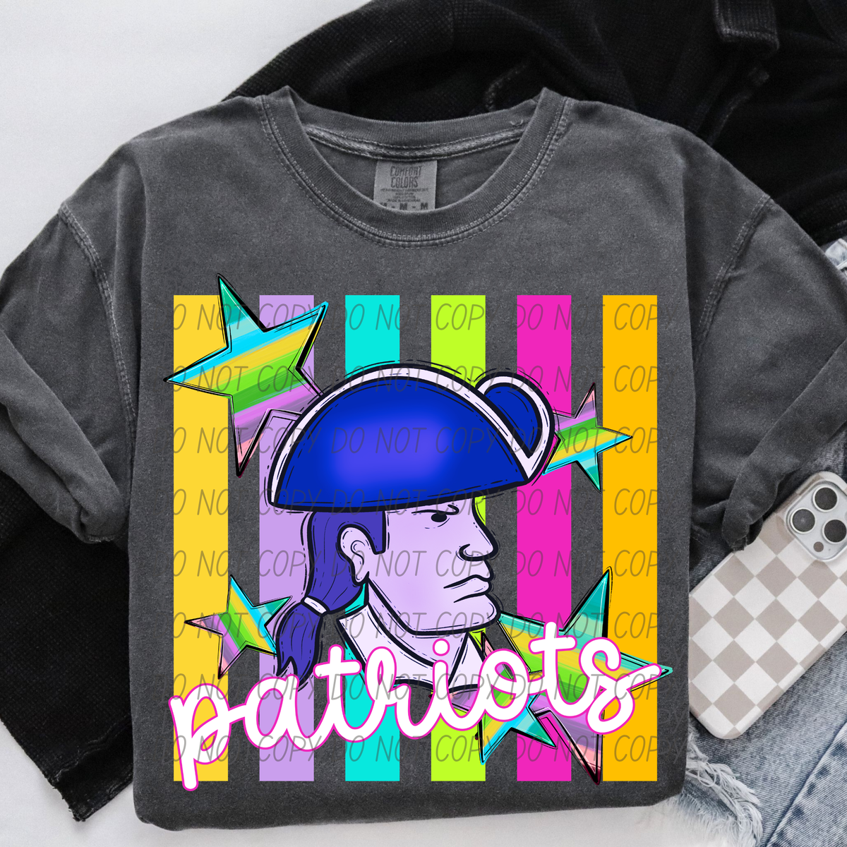 Patriots purple neon (City) DTF Transfer