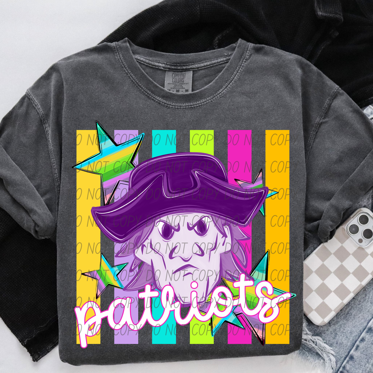 Patriots purple neon (City) DTF Transfer