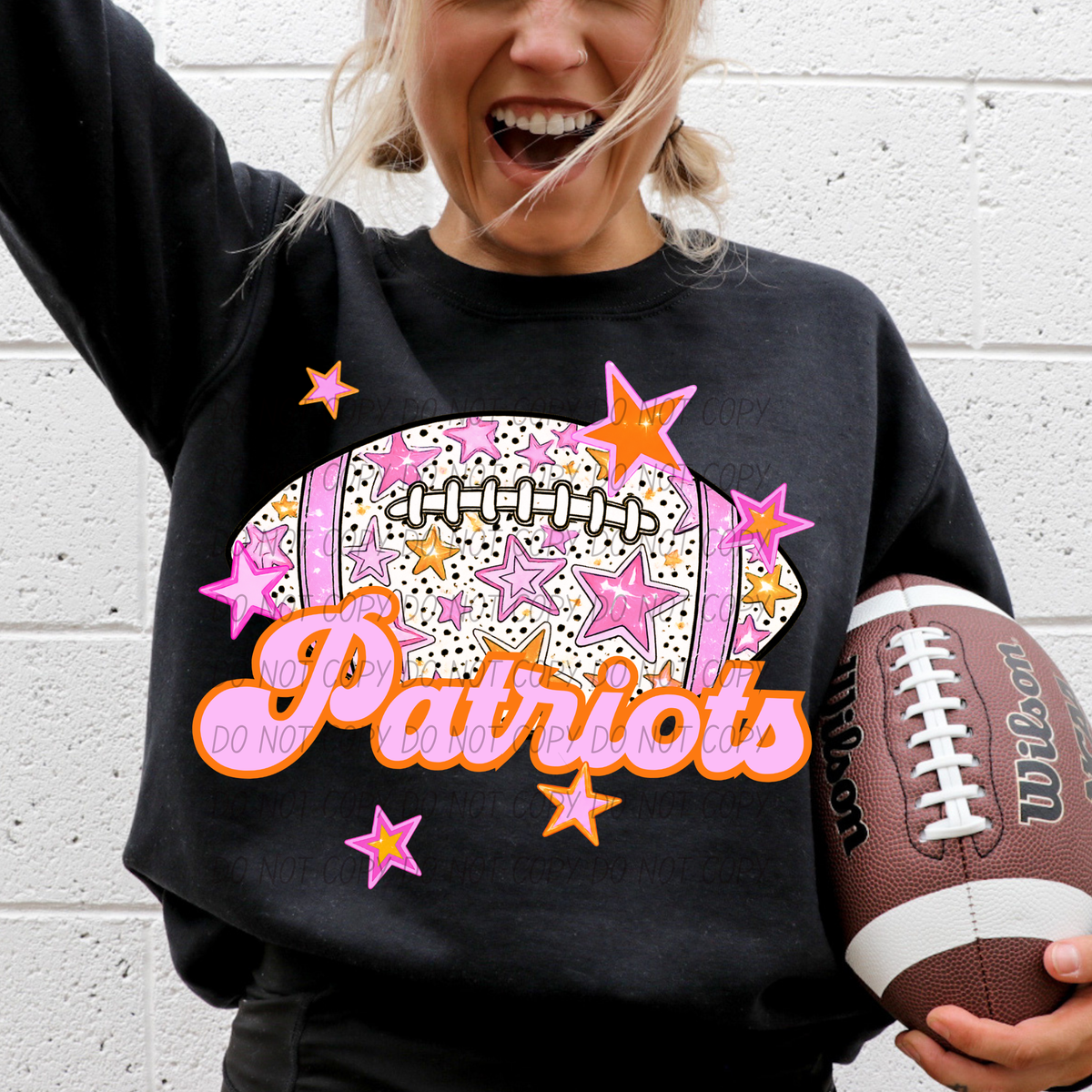 Patriots pink football (city) DTF transfer