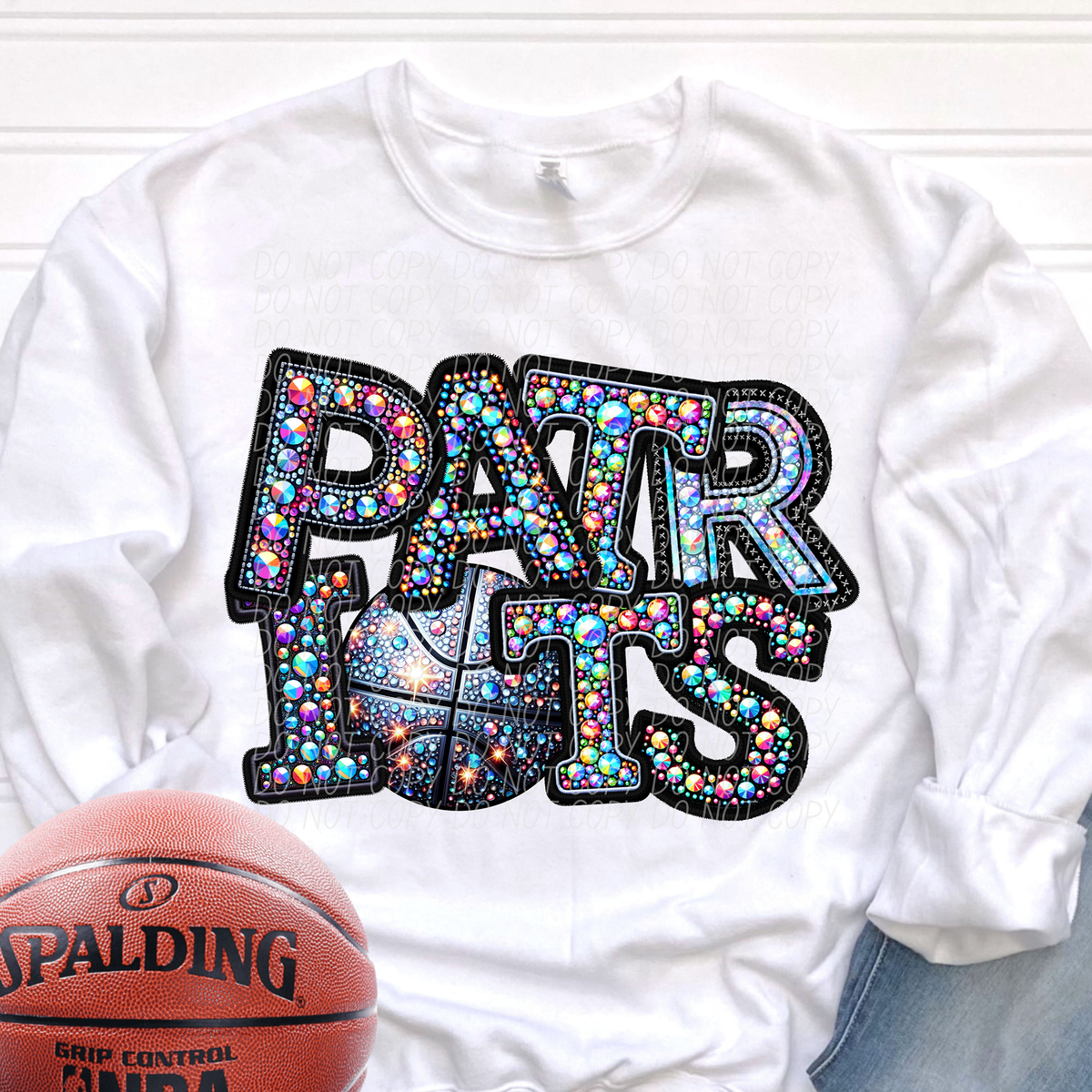 Patriots Basketball Rhinestone (CITY) 66641 DTF transfer