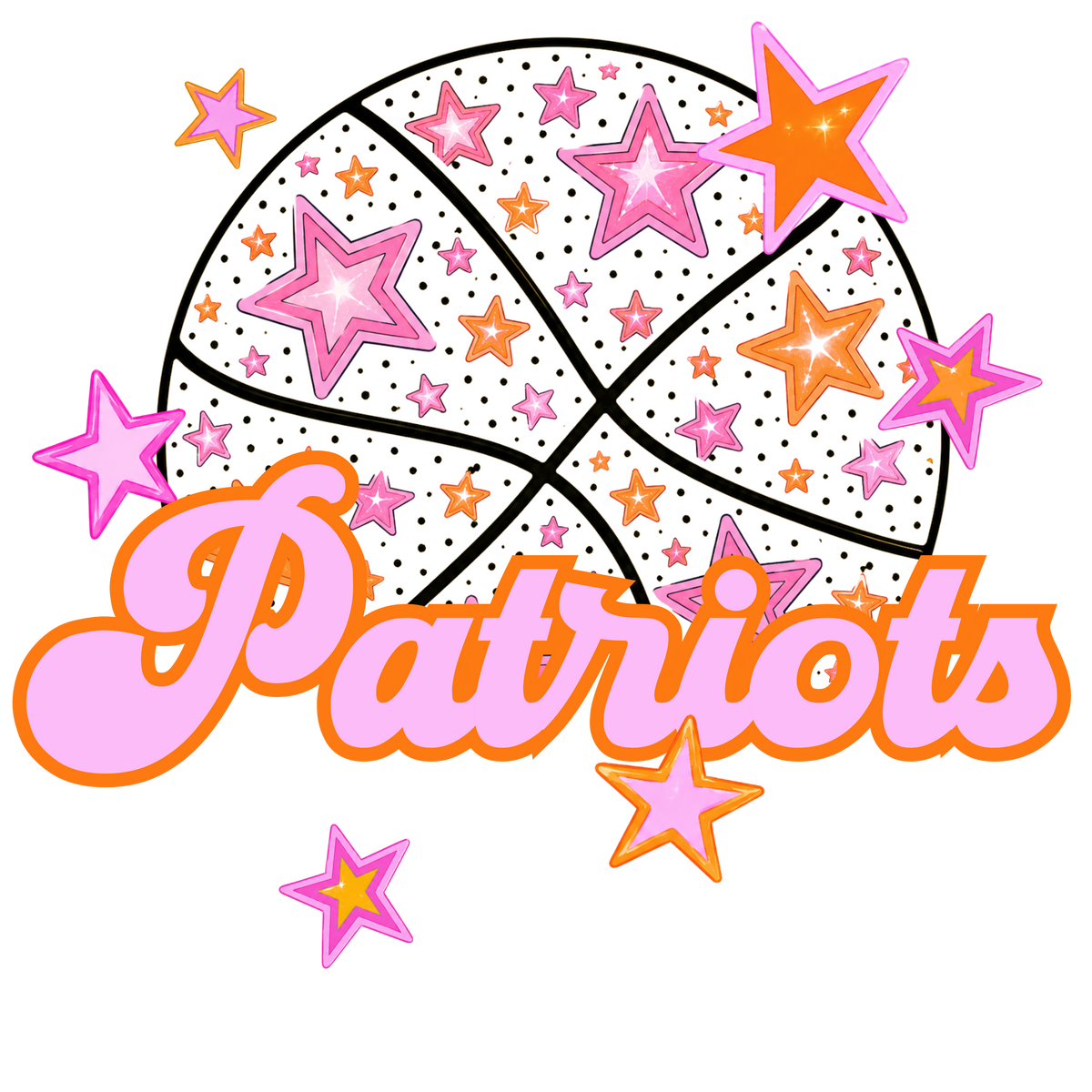 patriots pink basketball (city) DTF transfer