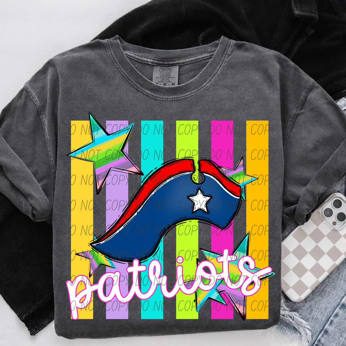 Patriots hat neon strips (City) DTF Transfer