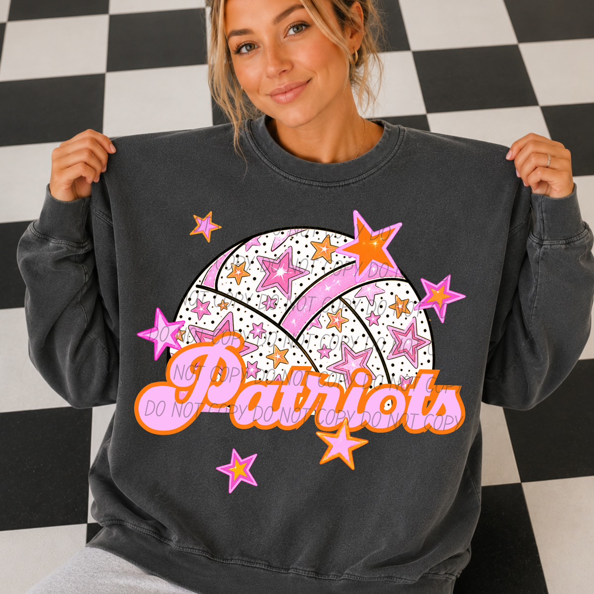 patriots pink volleyball (city) DTF transfer