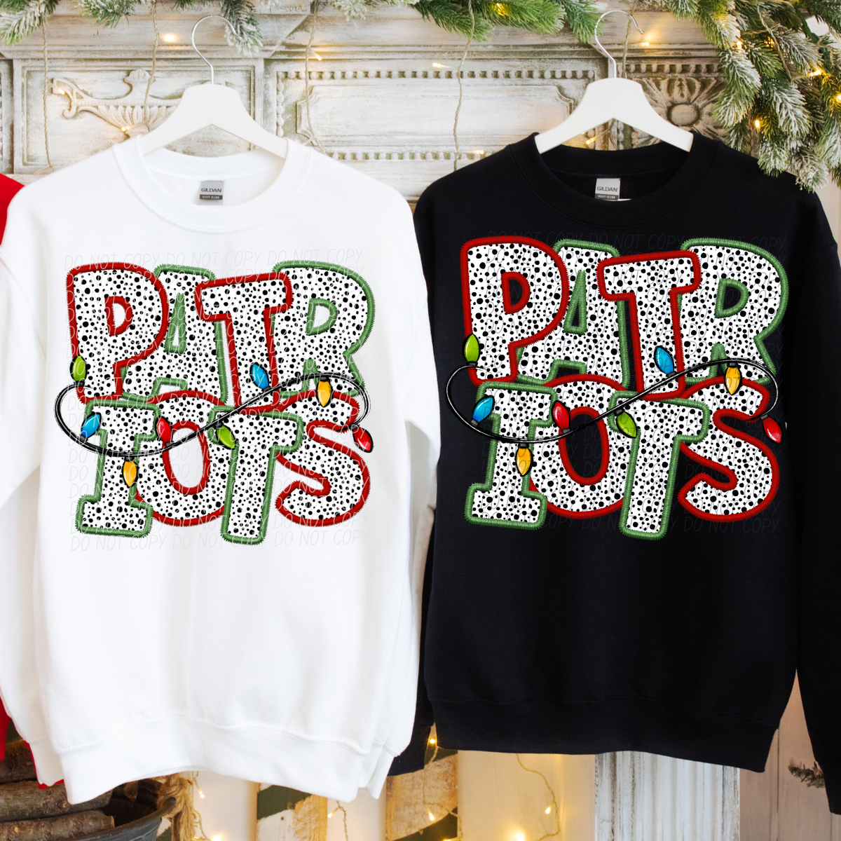 Patriots Christmas Light Mascots (City) DTF Transfer