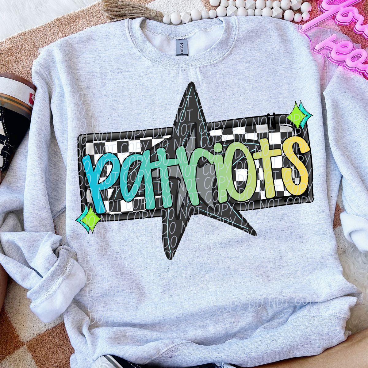 Patriots Skater Boy Mascot (City) DTF transfer