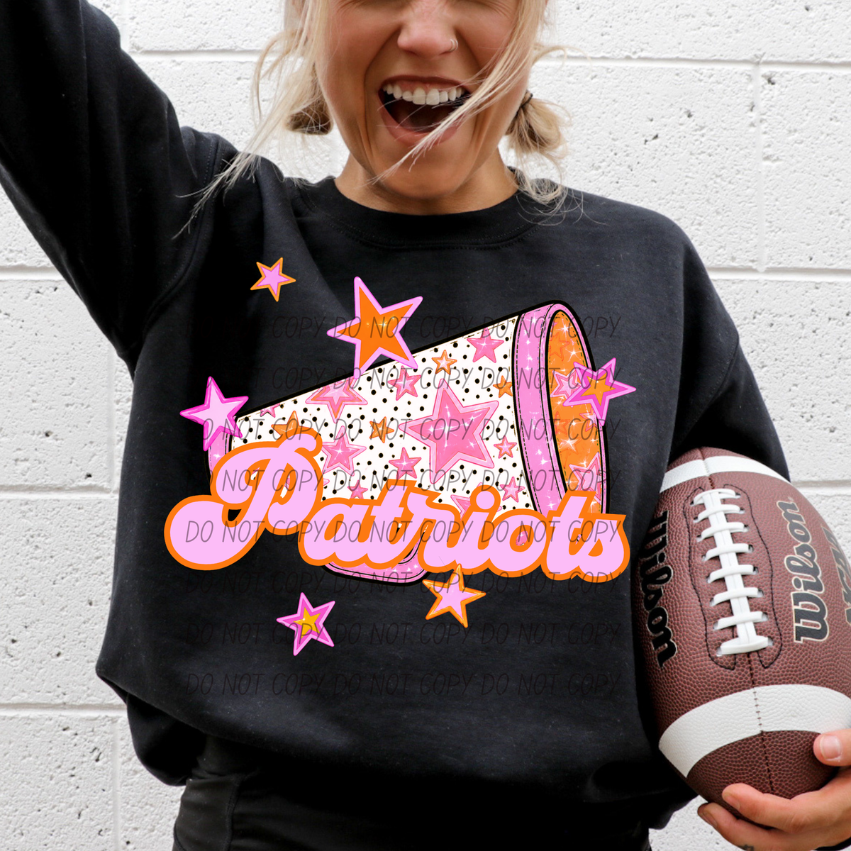 Patriots pink cheer (city) DTF transfer