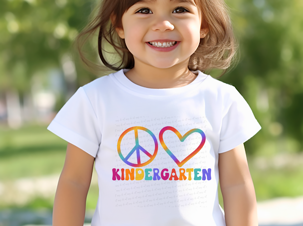 Peace Love Kindergarten Neon Font 116646 DTF Transfer