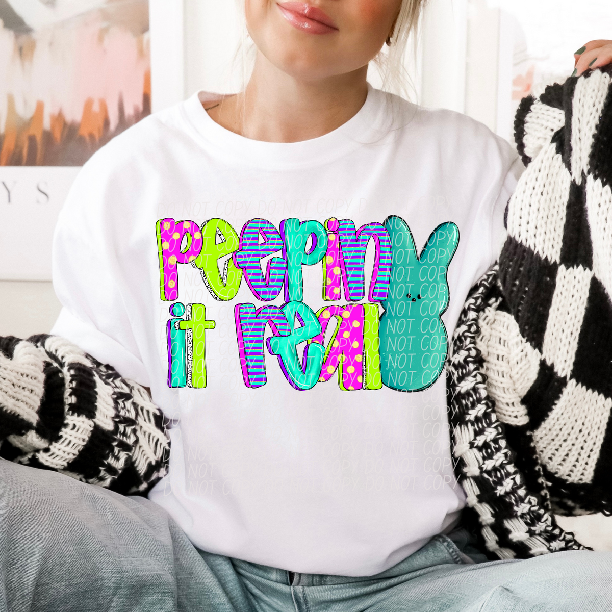 Peepin' it real 1 peep (City) 102469 DTF transfer