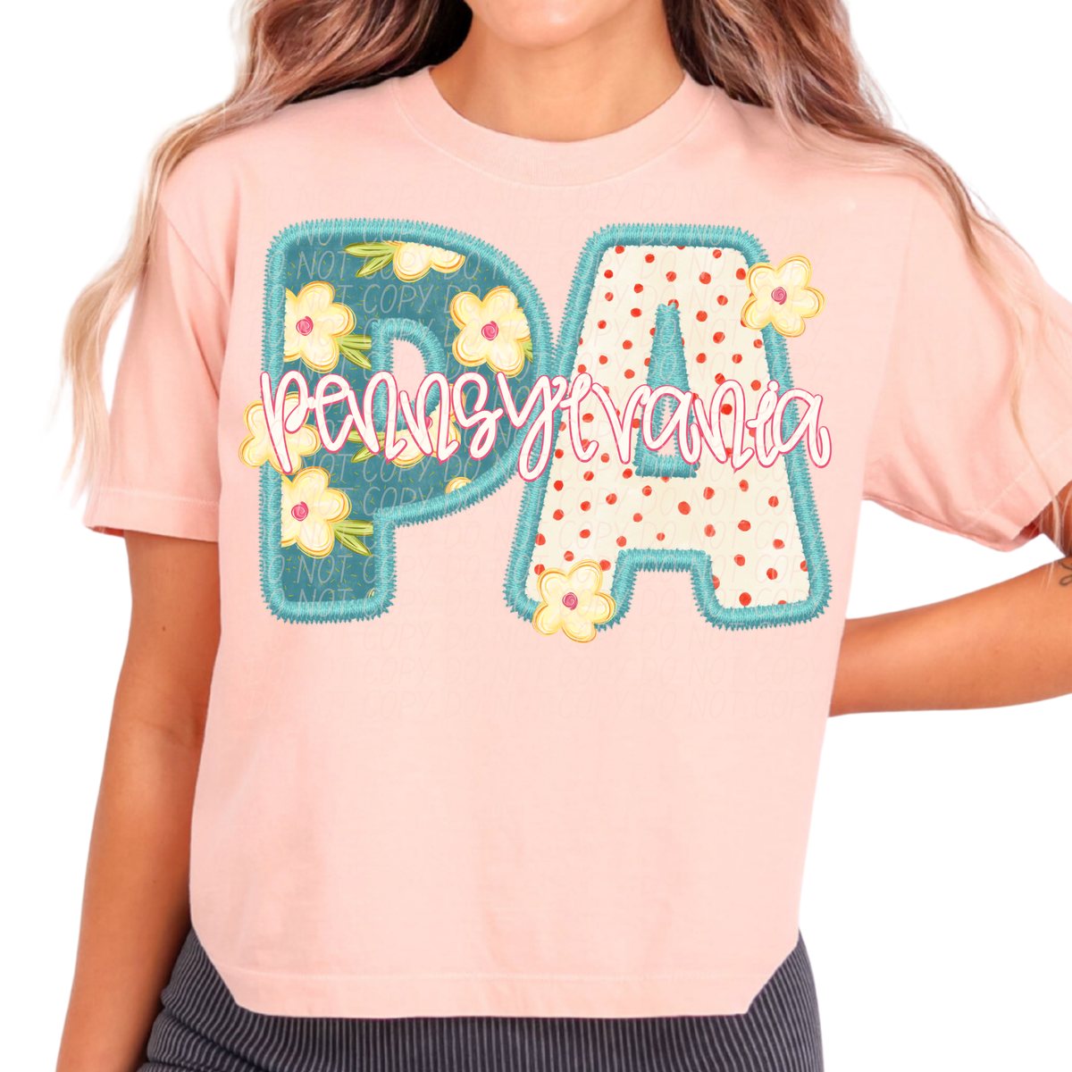 Pennsylvania retro floral (City) DTF Transfer