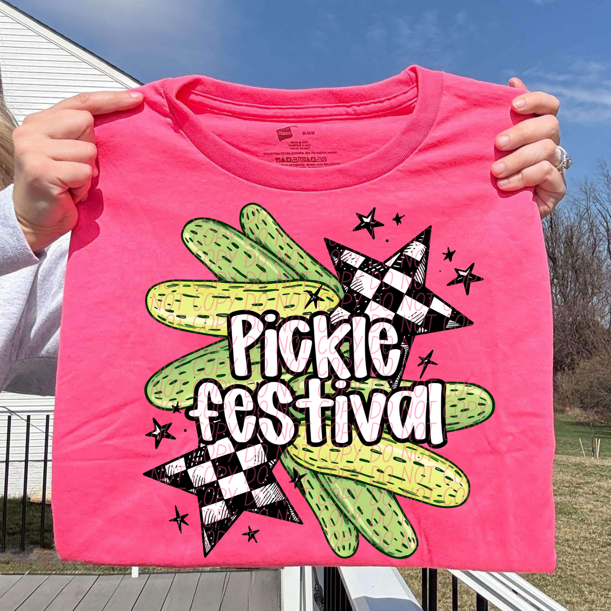 Pickle festival black and white stars (City) DTF Transfer