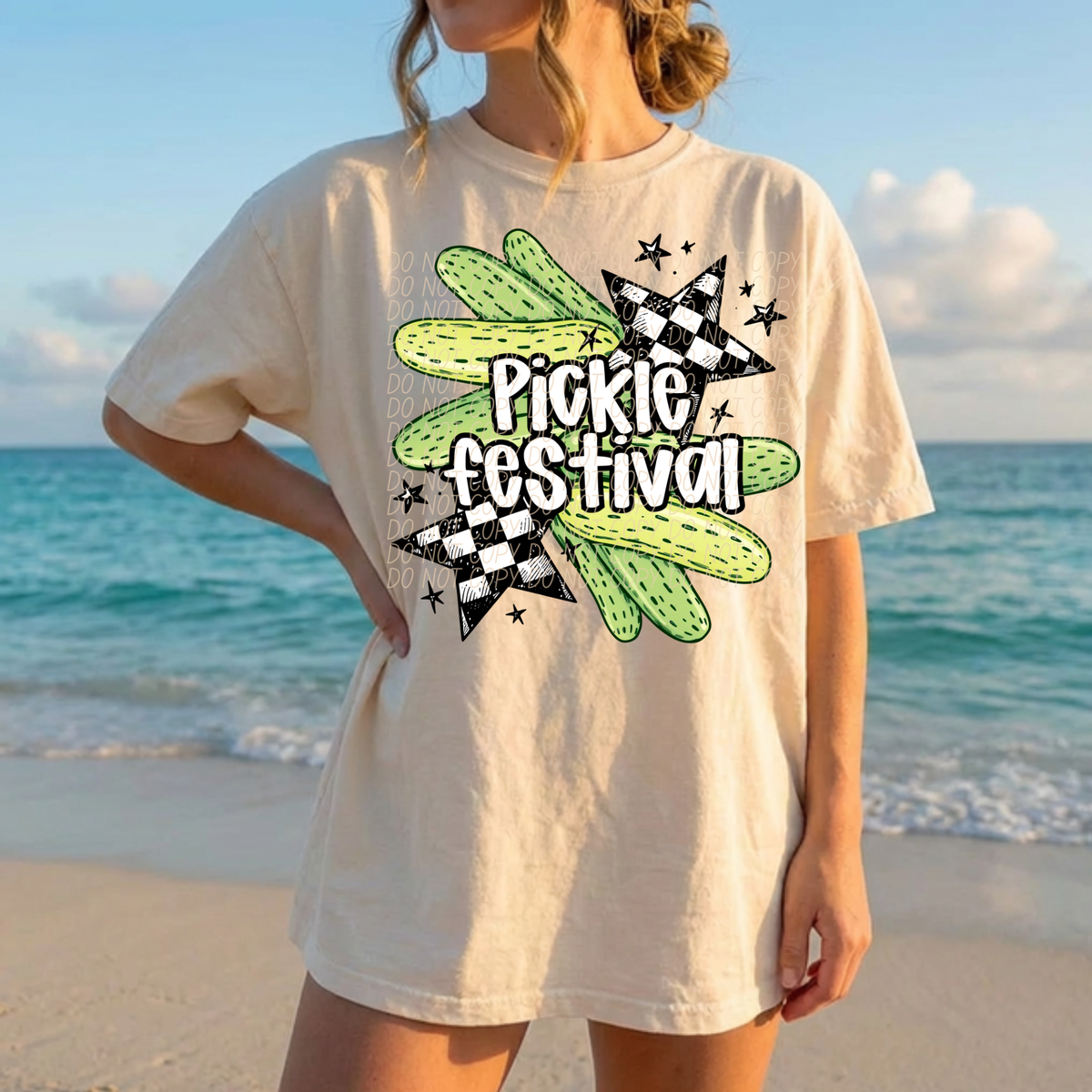 Pickle festival black and white stars (City) DTF Transfer