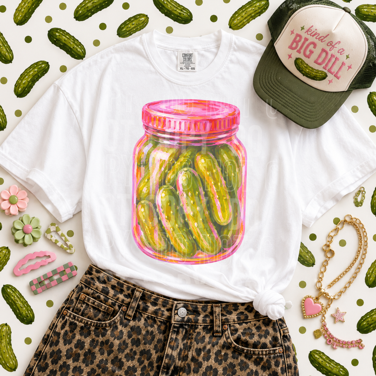 Pickle jar brush pink (SBB) DTF Transfer
