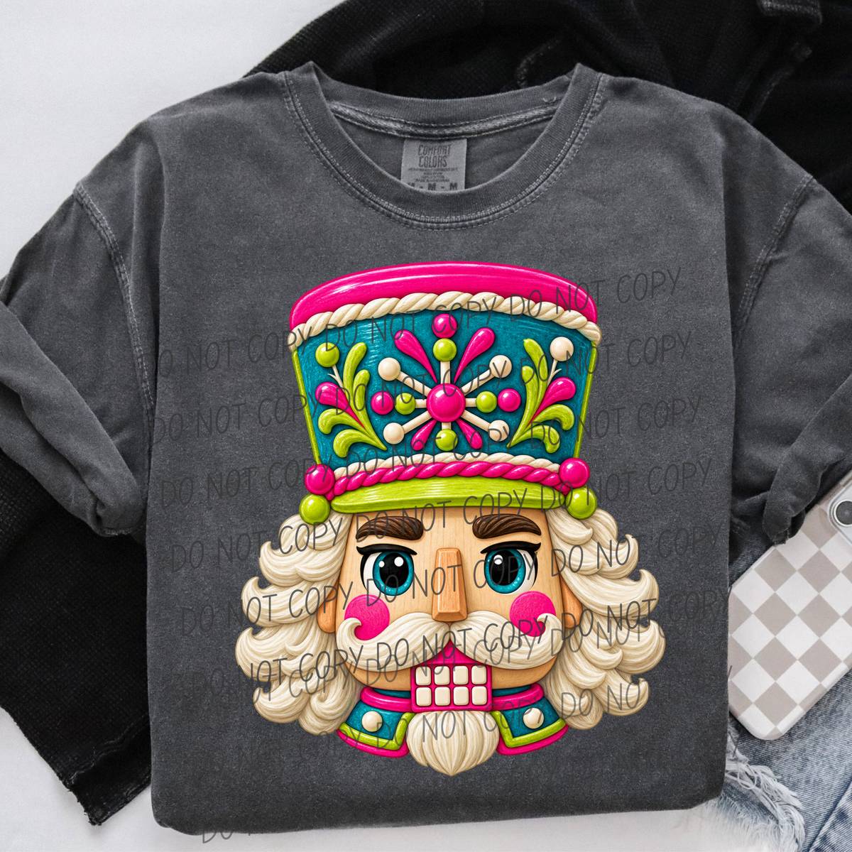 Pink Nutcracker Faux Embroidery (CITY)DTF Transfer