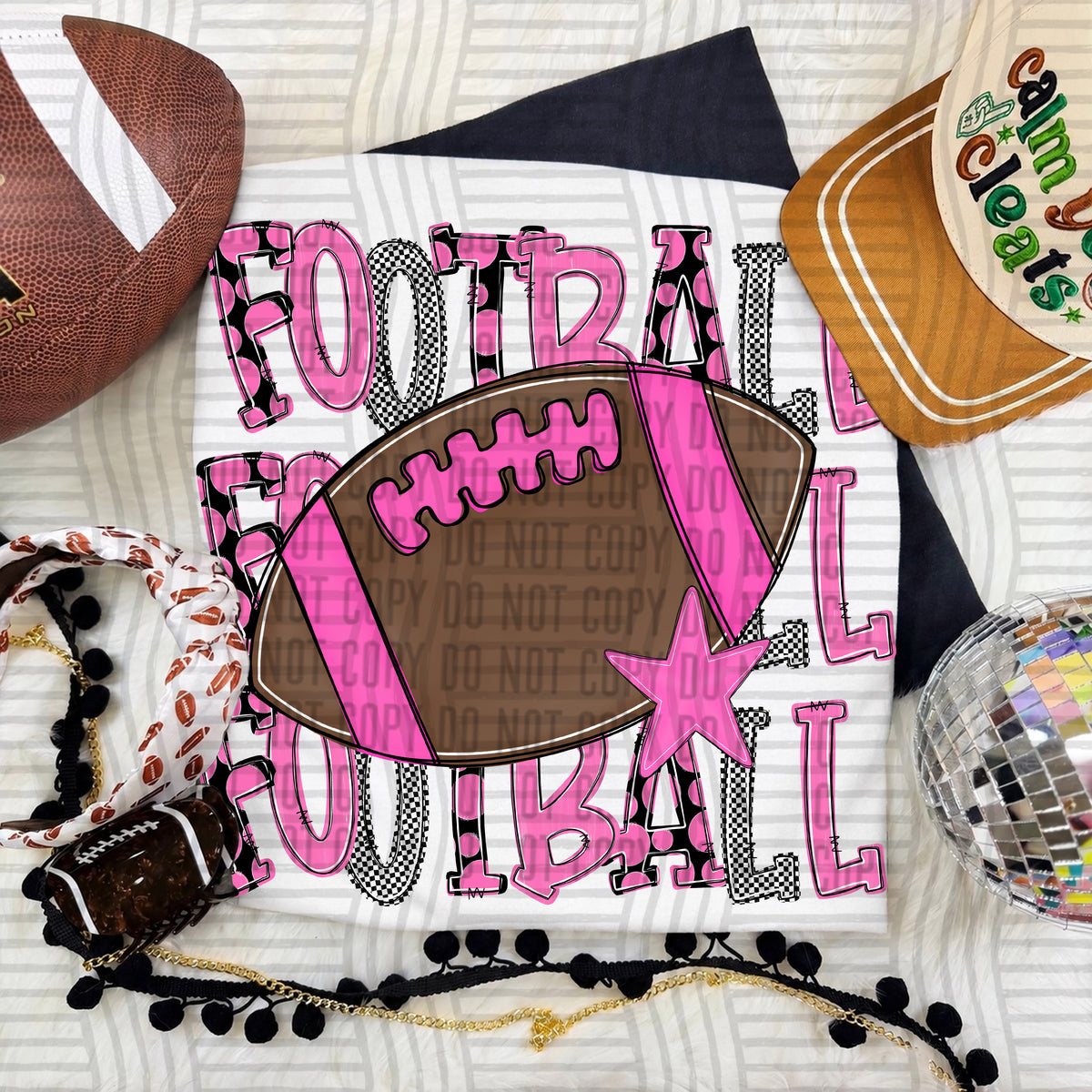 Pink-Football Tri Stacked (Caplinger) DTF Transfer