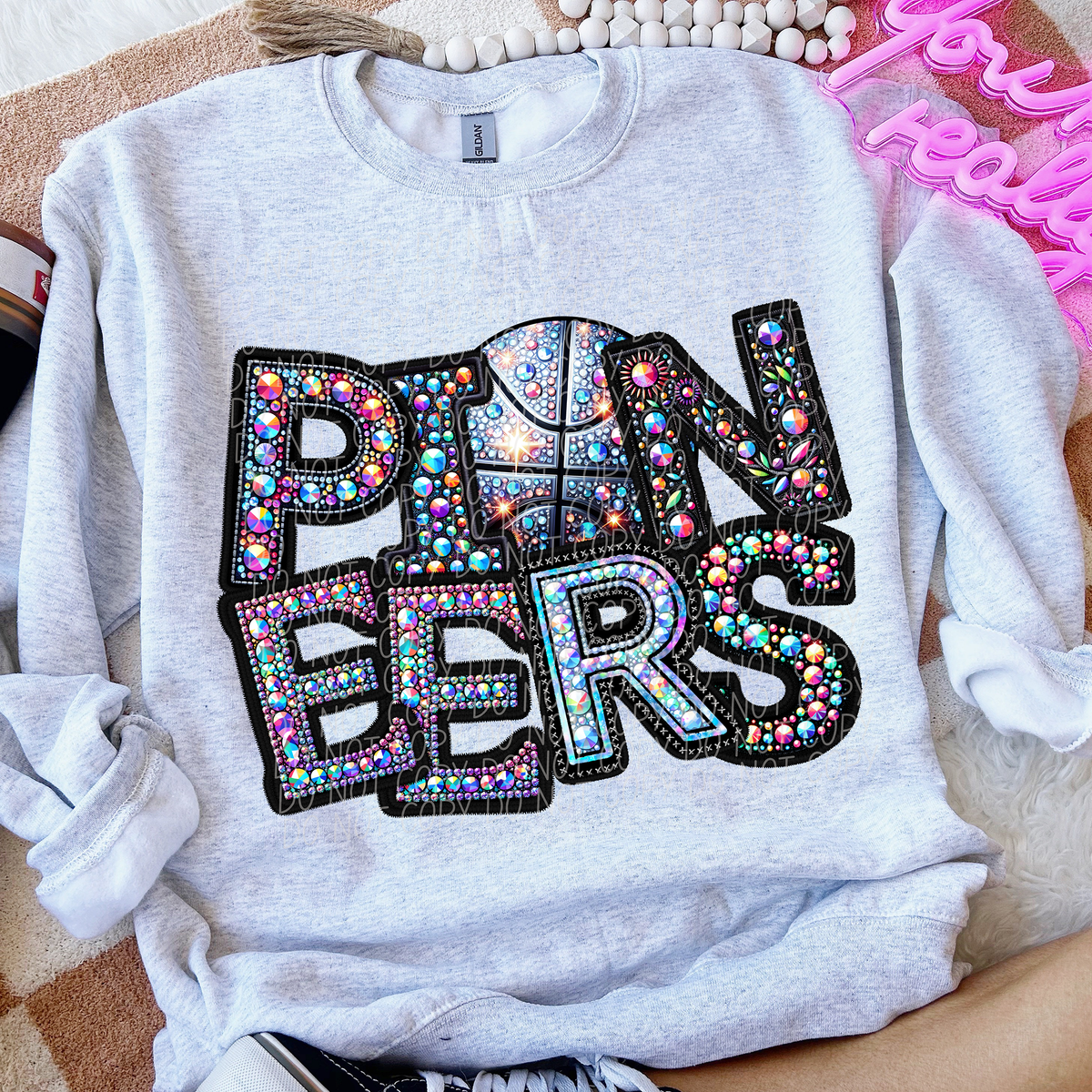 Pioneers Basketball Rhinestone (CITY) 66644 DTF transfer