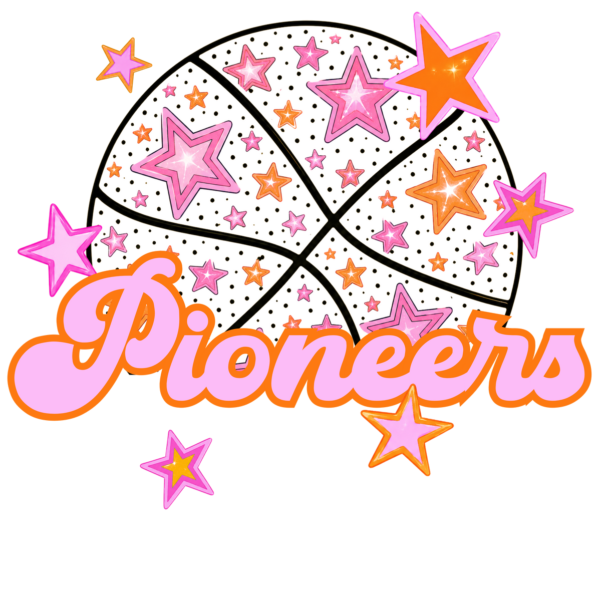 pioneers pink basketball (city) DTF transfer