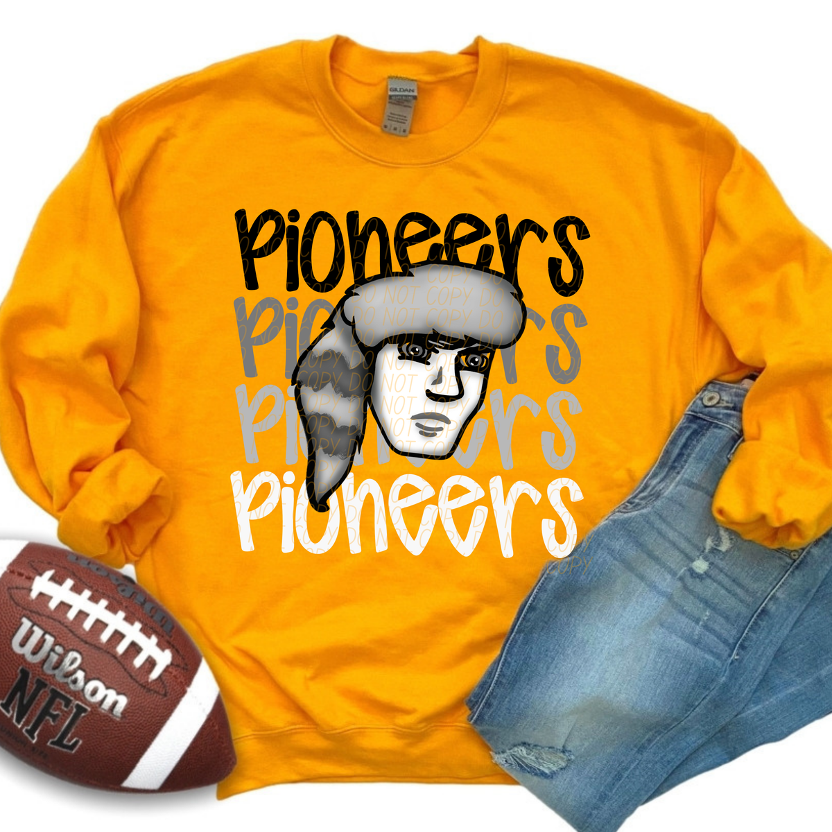 Pioneers Word Stacked (CITY) 57461 DTF transfer