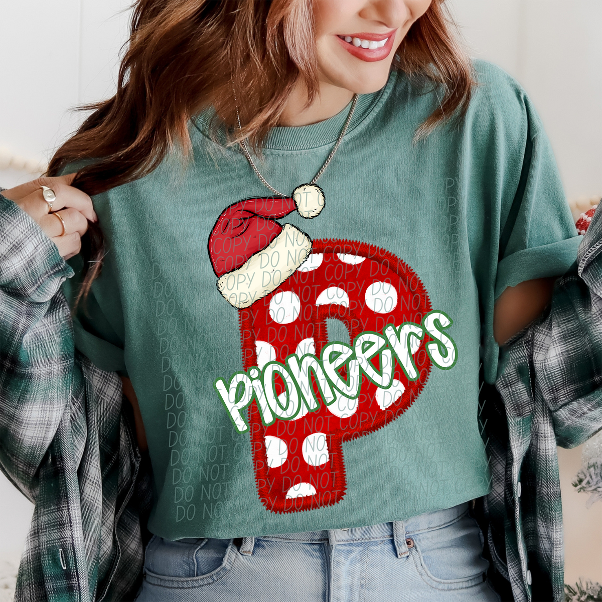 P Pioneers Christmas Faux Embroidery (CITY) 66346 DTF transfer