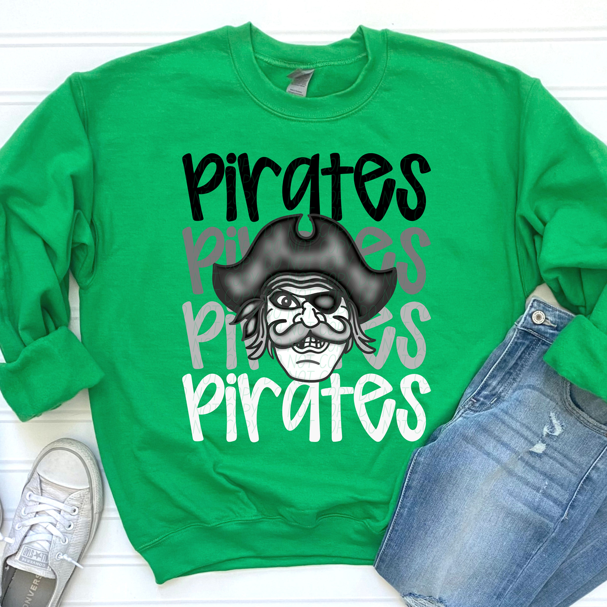 Pirates Word Stacked (CITY) 57462 DTF transfer