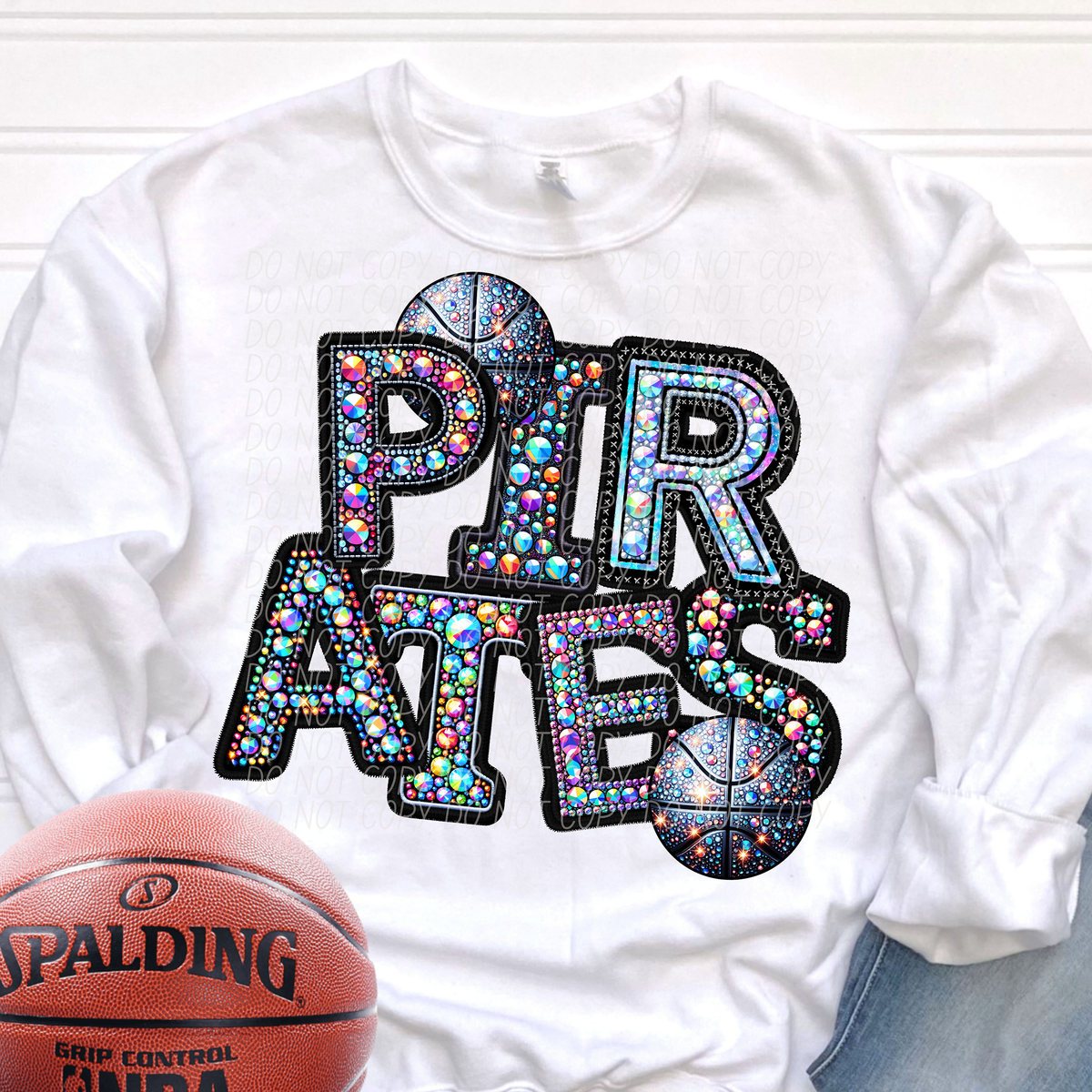Pirates Basketball Rhinestone (CITY) 66645 DTF transfer