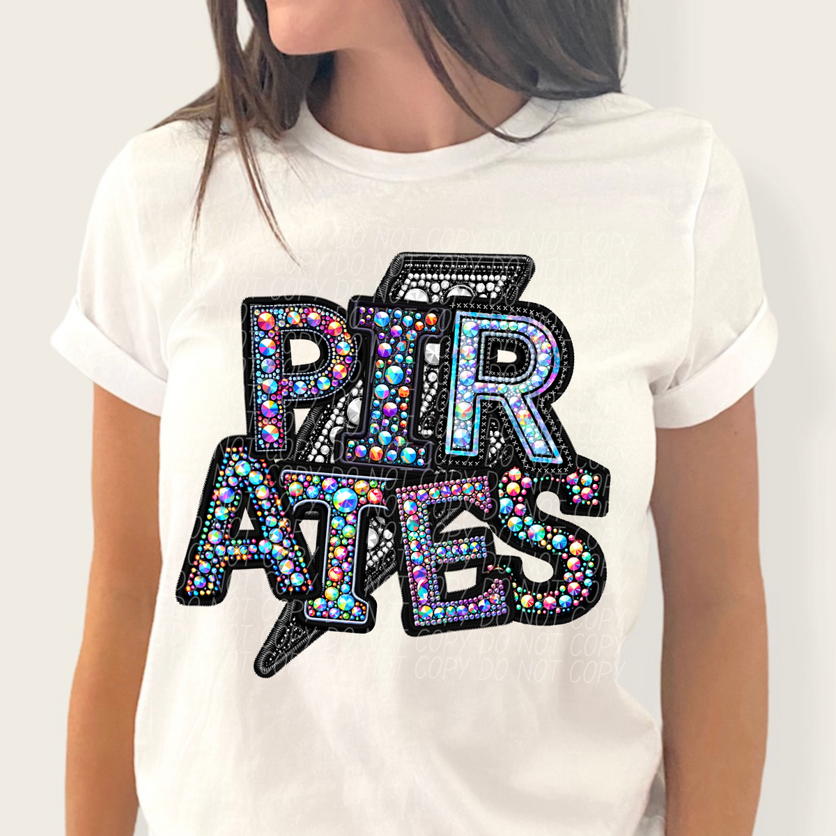 PIrates lightning bolt rhinestones (city) 45255 DTF transfers