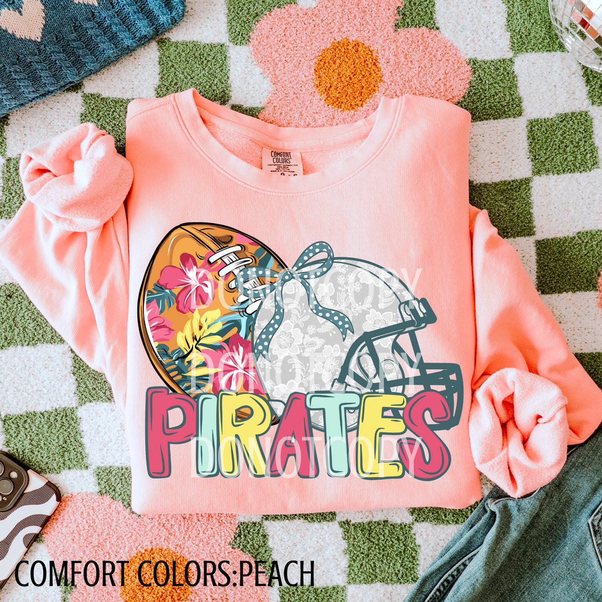 Pirates Football Helmet 108393 DTF transfer