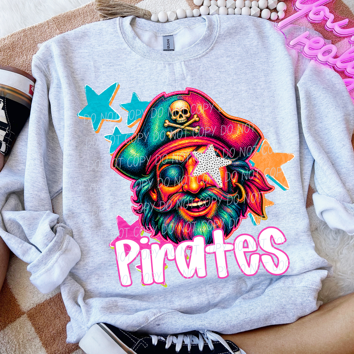 pirates pop art with stars (CITY) DTF Transfer