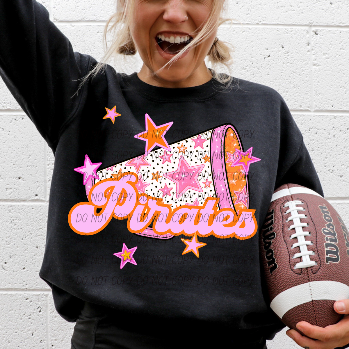 Pirates pink cheer (city) DTF transfer
