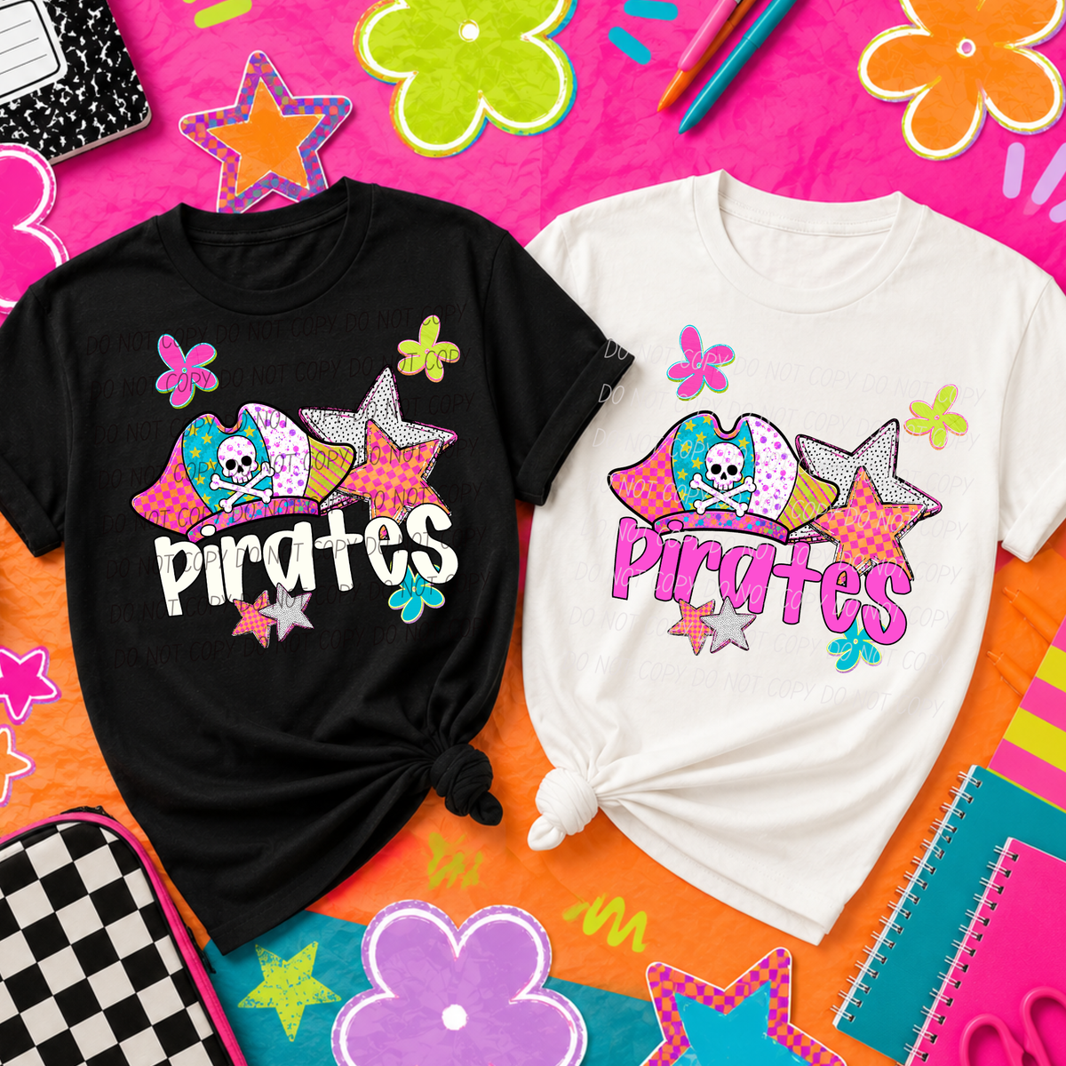 pirates pattern pop (City) DTF transfer