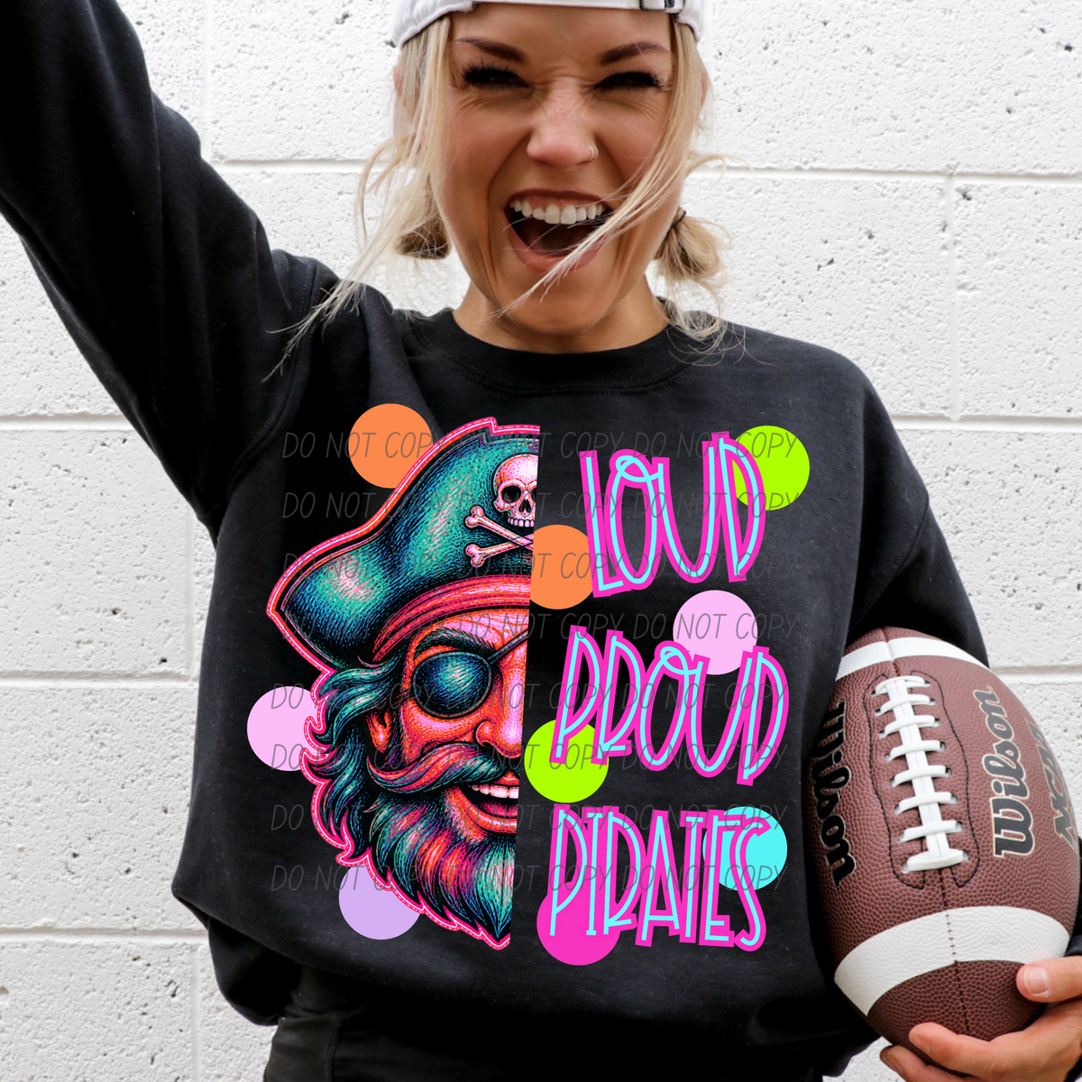 pirates loud proud polkadots (city) DTF transfer