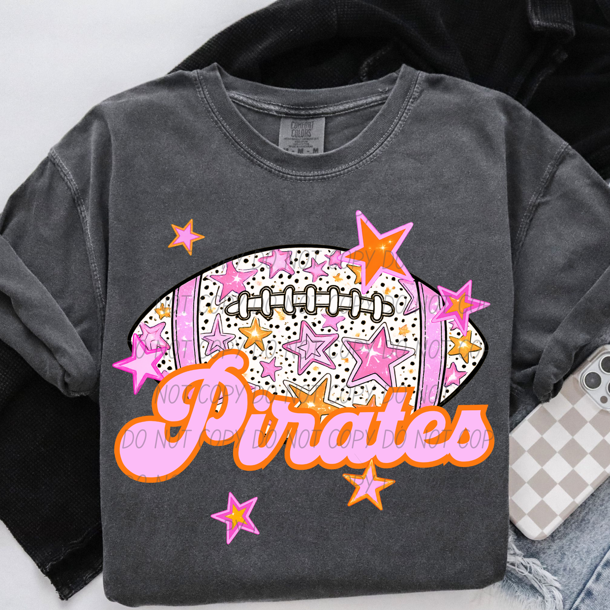 Pirates pink football (city) DTF transfer