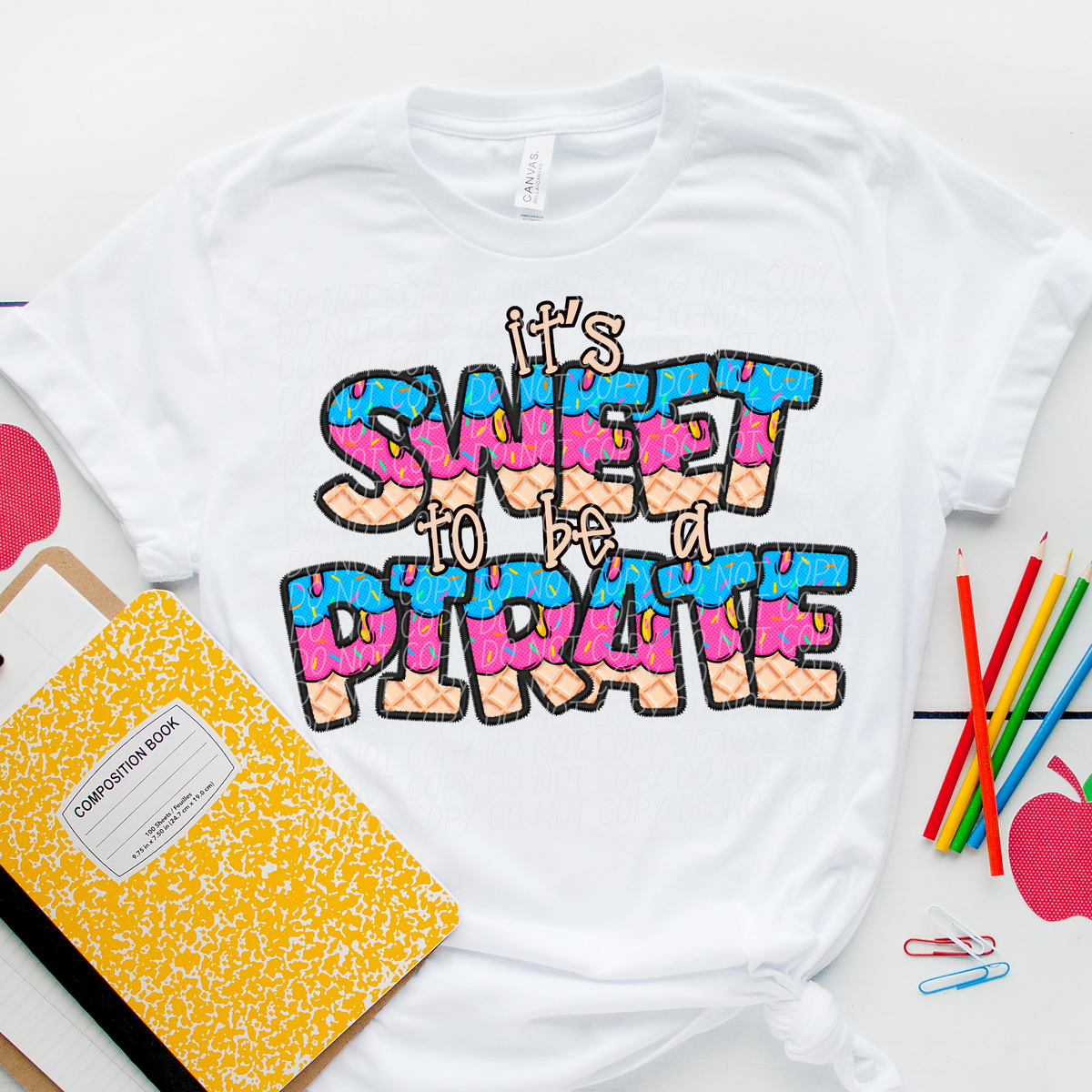 It's sweet to be a PIRATE drip (Caplinger) DTF transfer