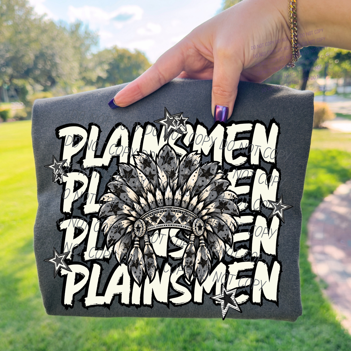 plainsmen varsity after dark (city) DTF Transfer
