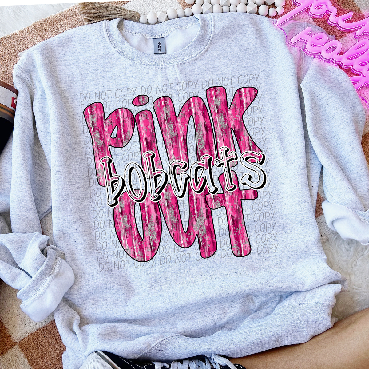Pink Out Bobcats (CITY) 54383 DTF transfer