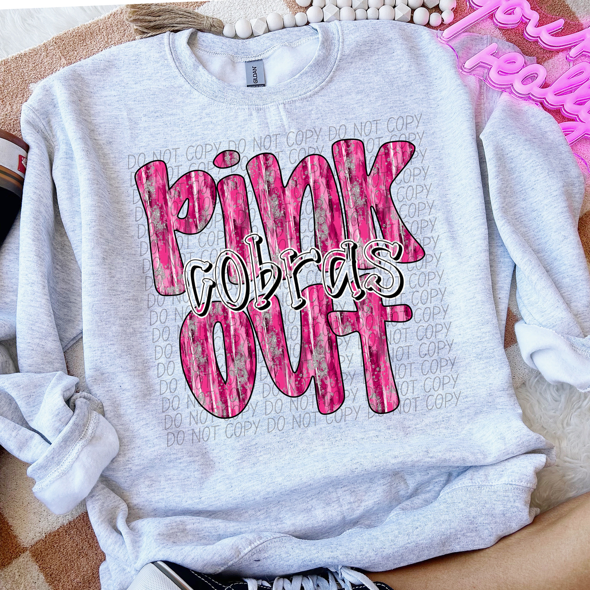 Pink Out Cobras (CITY) 54397 DTF transfer