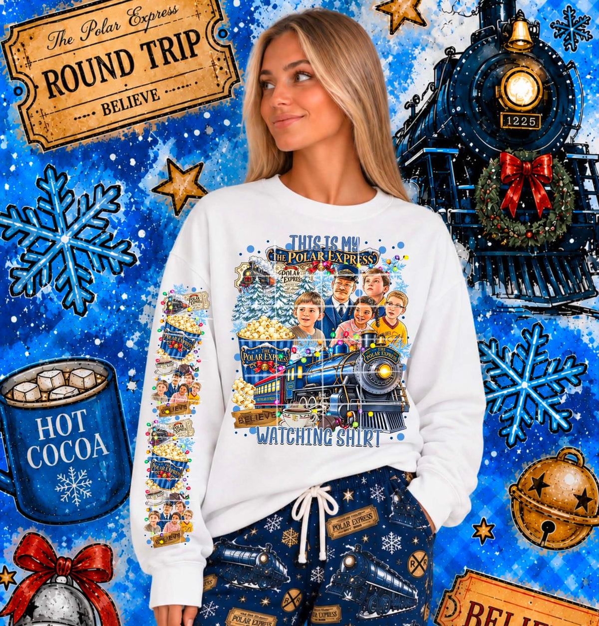 Train watching shirt (FRONT ONLY) (Starlight) DTF Transfer