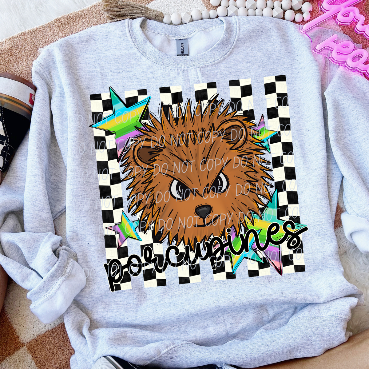 Porcupines checker strips (City) DTF Transfer