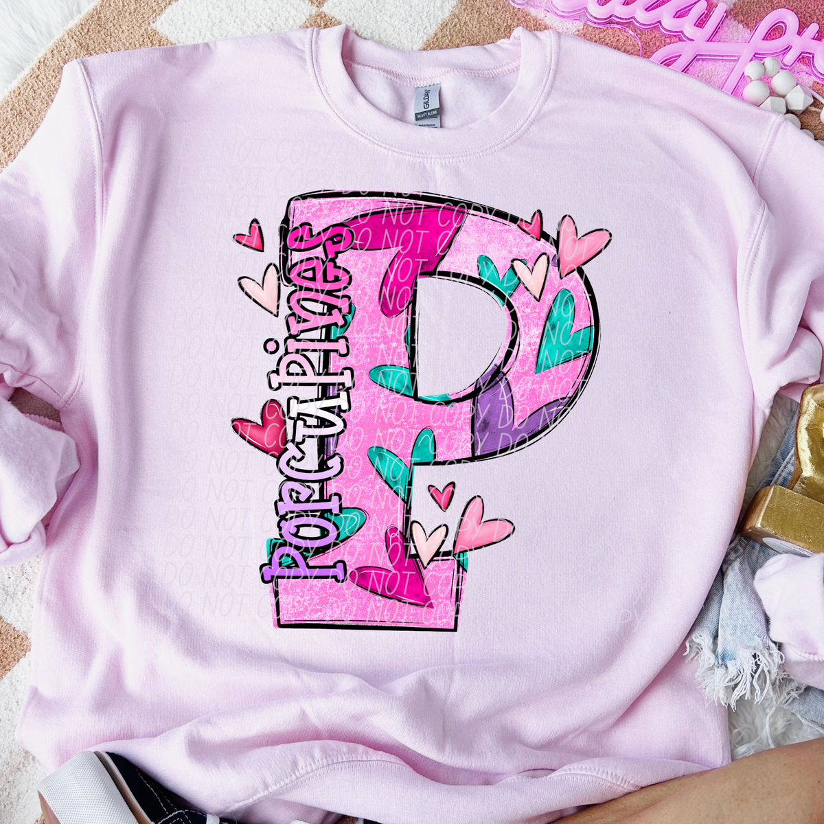 Porcupines Valentine Mascot (City) DTF transfer
