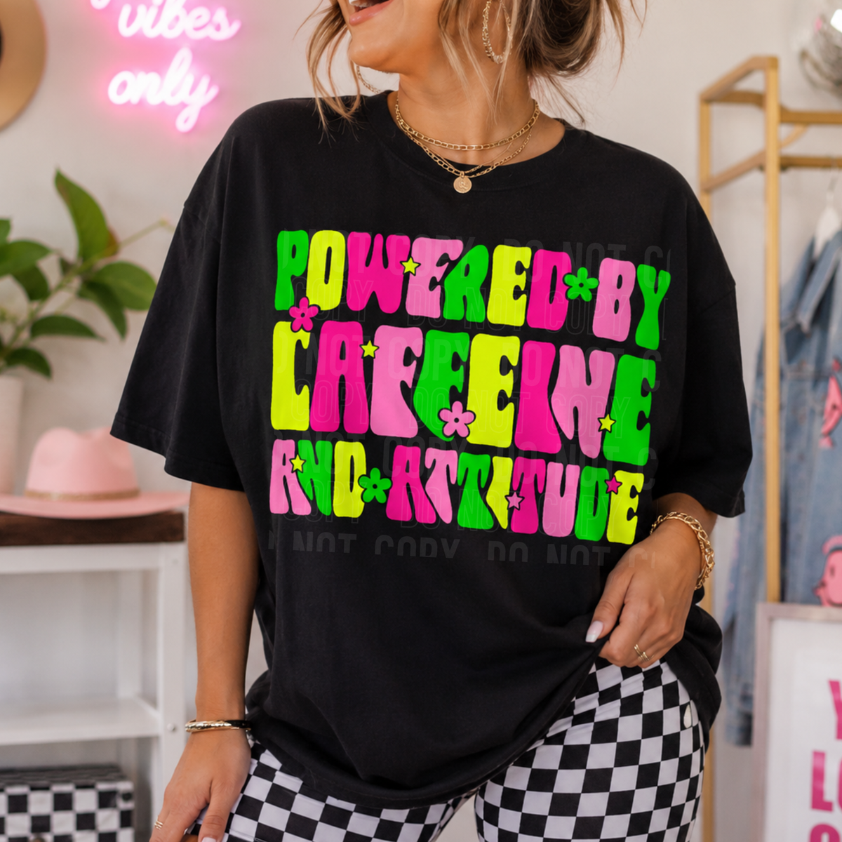 Powered by caffeine NEON (SBB) DTF Transfer