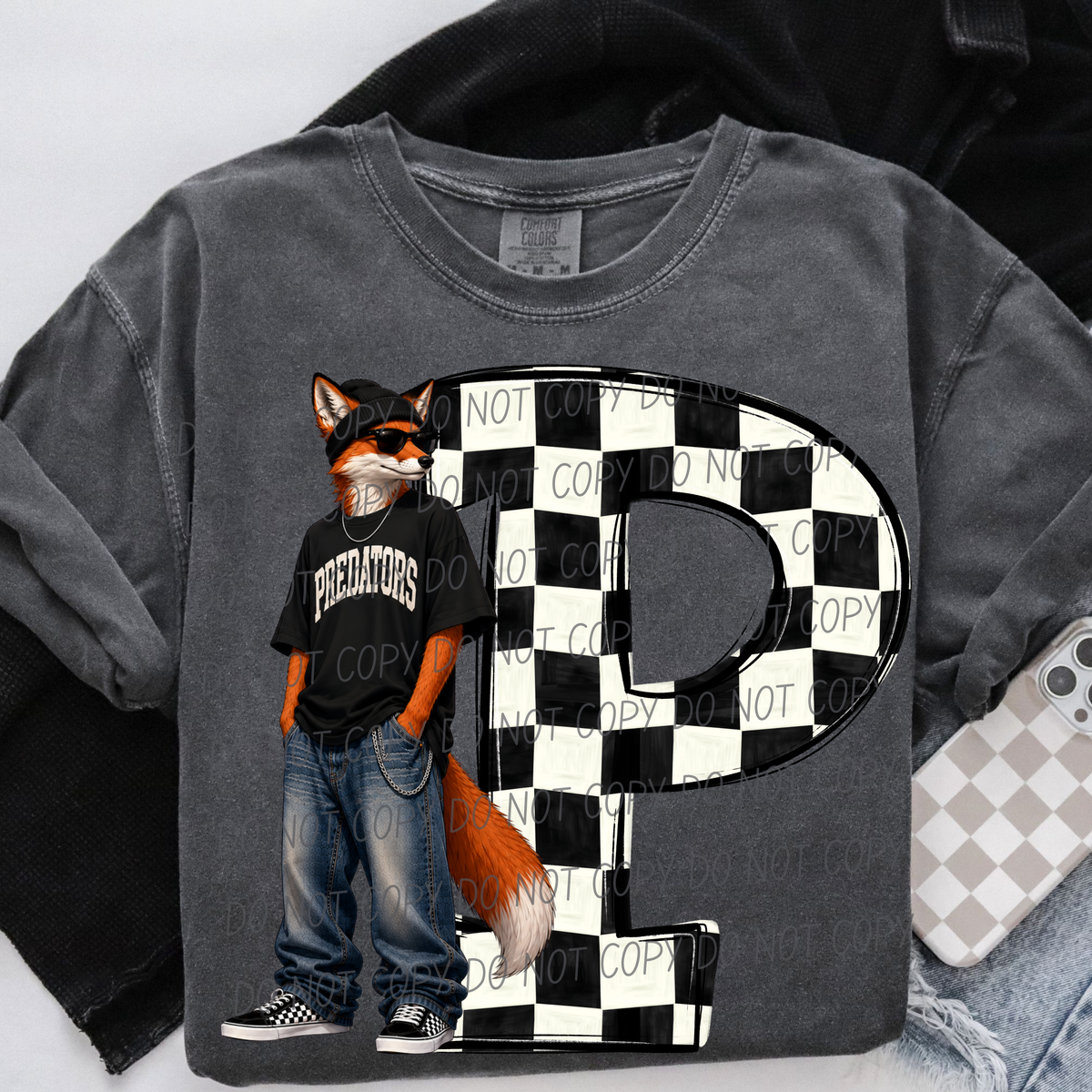 Predators sideline sweatshirt mascots (City) DTF Transfer