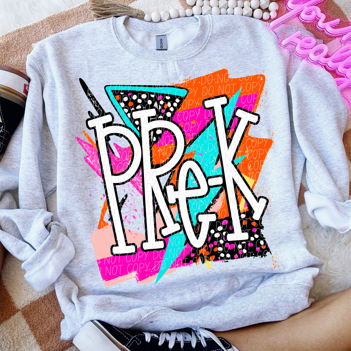 Pre-k Bright Retro (CITY) DTF transfer