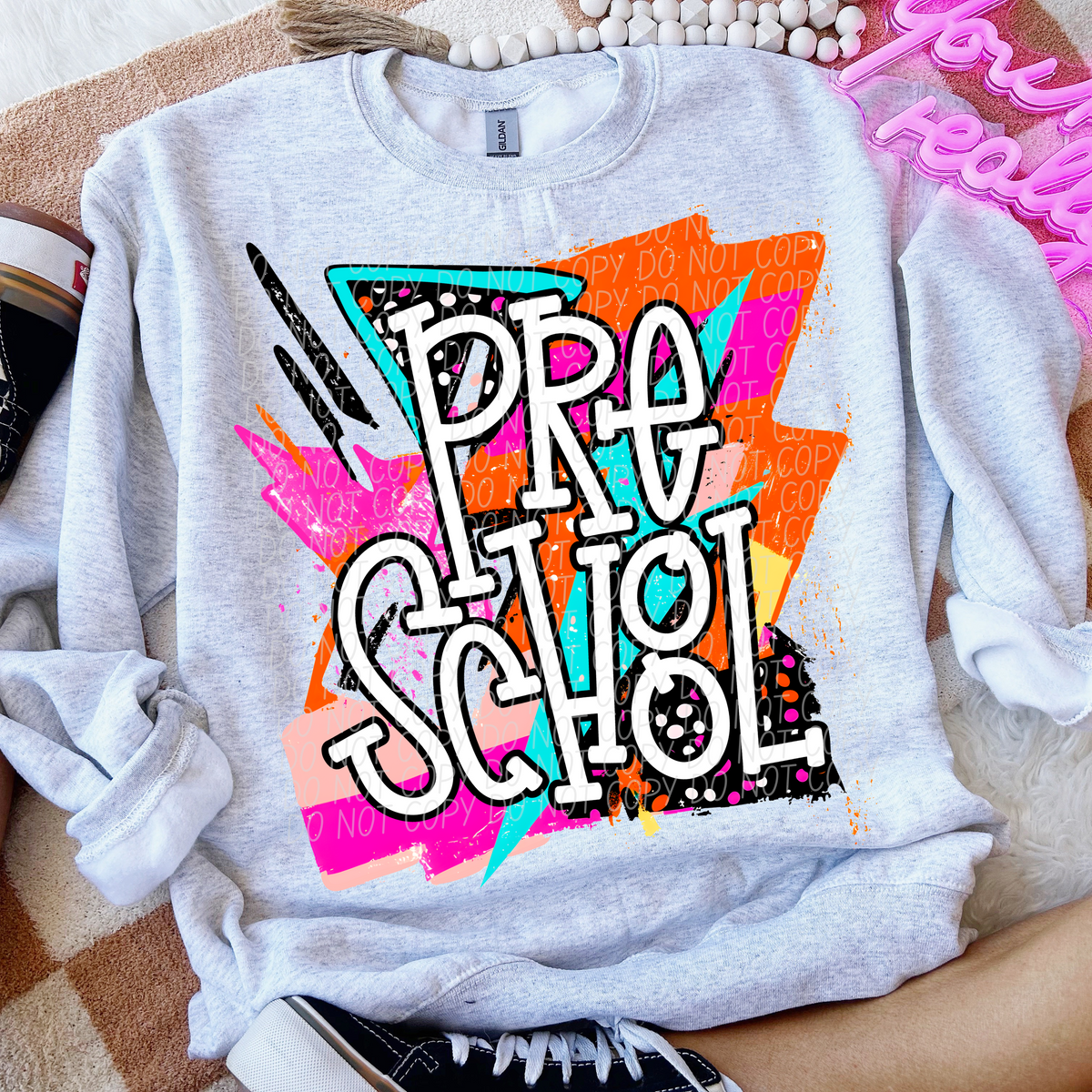 Preschool Bright Retro (CITY) DTF transfer