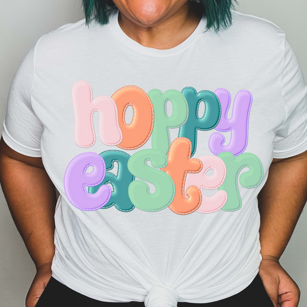 Hoppy easter colorful letters (CITY) 24288 DTF transfer