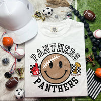 Panthers football smiley HW 45705 DTF transfer