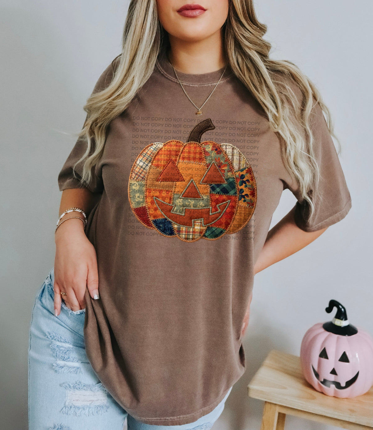 Patchwork jack-o-lantern (SCG) DTF Transfer