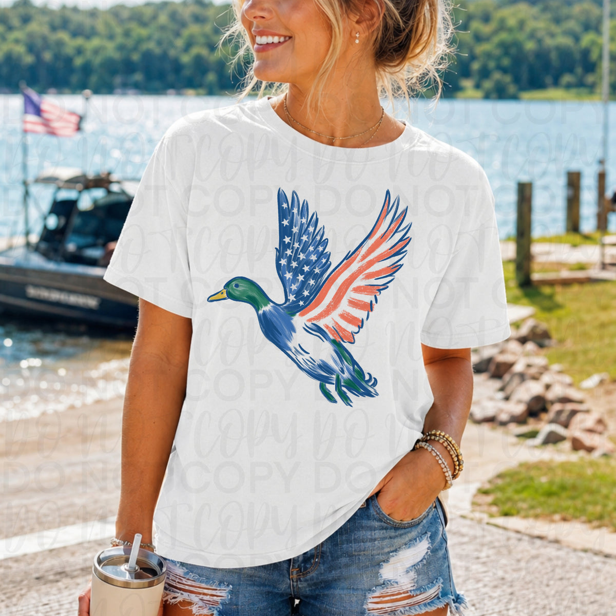 Patriotic flying duck (UAC) DTF Transfer
