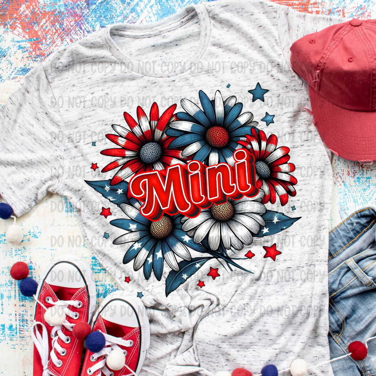 Patriotic Floral Mini (Revel) 101755 DTF transfer